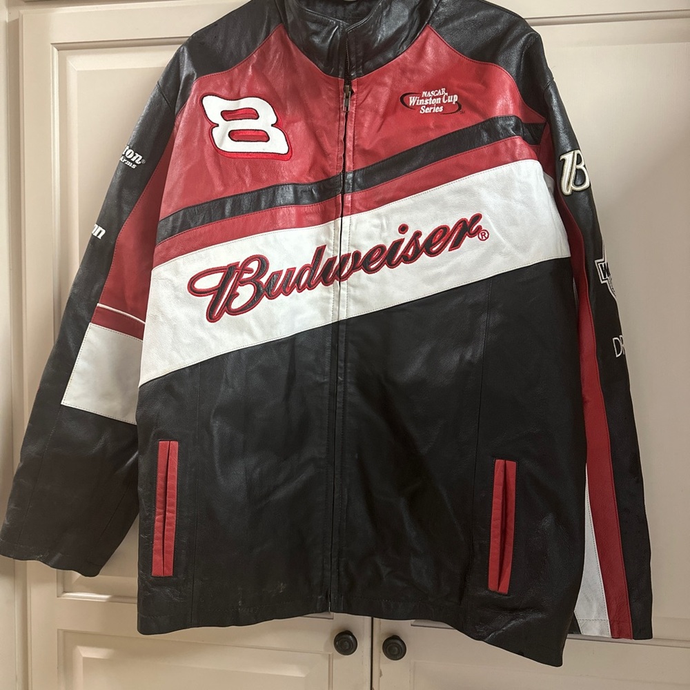 Dale Earnhardt Jr leather jacket    Size xlarge Wilson leather